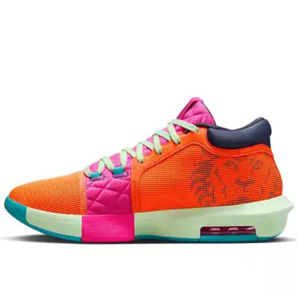 Nike [NEW] LeBron Witness 8 Total Orange Laser Fuchsia FB2239-800 - Picture 3 of 4